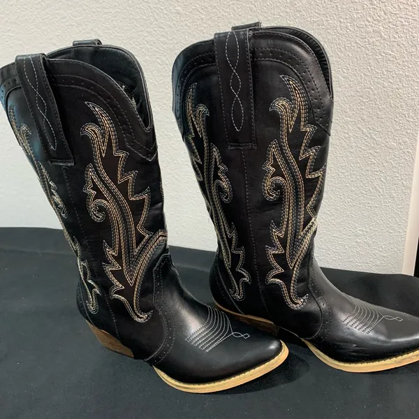 HISEA COWBOY Boots for women Western Cowgirl with chunky heel. - Image 2