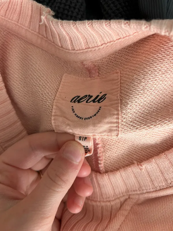 Aerie Pink Crewneck Oversized Small - Image 5