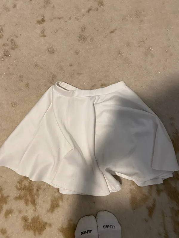 white cheer skirt with elastic band - Image 2