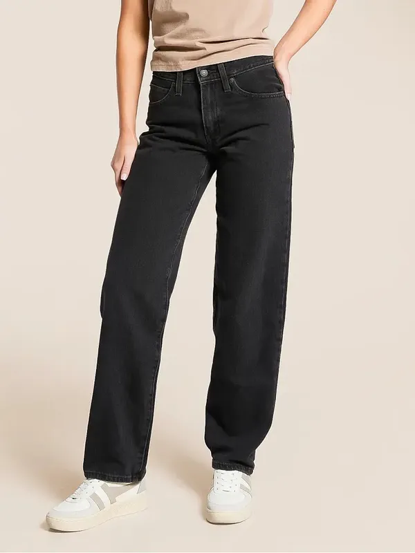 Levi's 94' Baggy Jeans Womens 31x31 Black Mid Rise Loose Straight Leg - Image 2