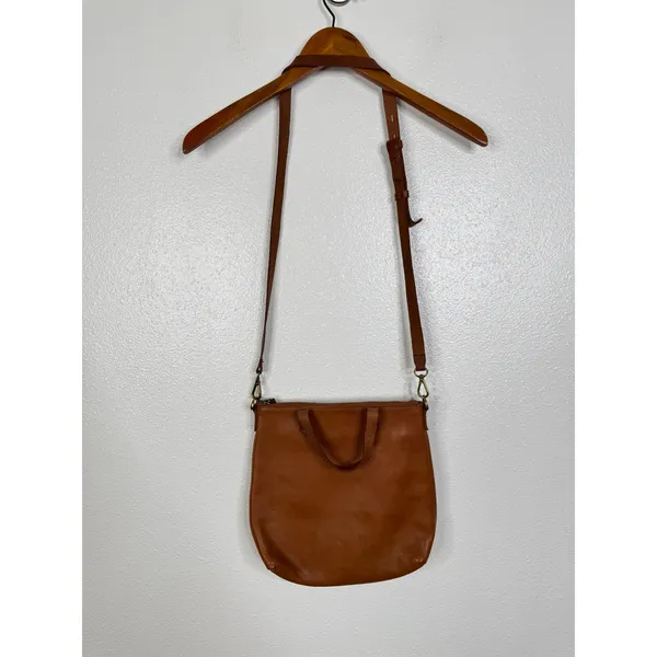 Madewell Transport Crossbody Bag English Saddle Brown Leather Monogram SEB - Image 2