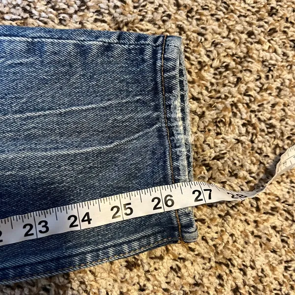 Abercrombie Fitch The Skinny High Rise Jeans Button Fly Blue Women Size 25‎ - Image 7