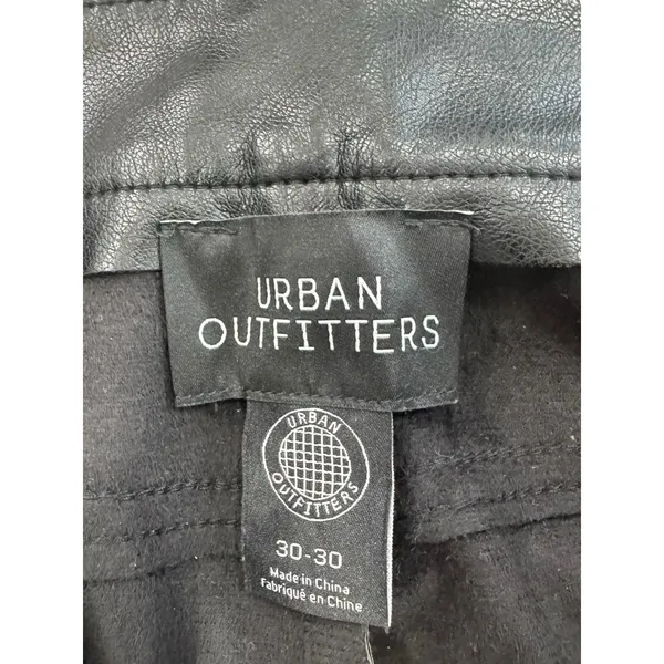 Urban Outfitters Faux Leather Wide Leg Pants Women's 30 High Rise 5 Pocket - Image 4