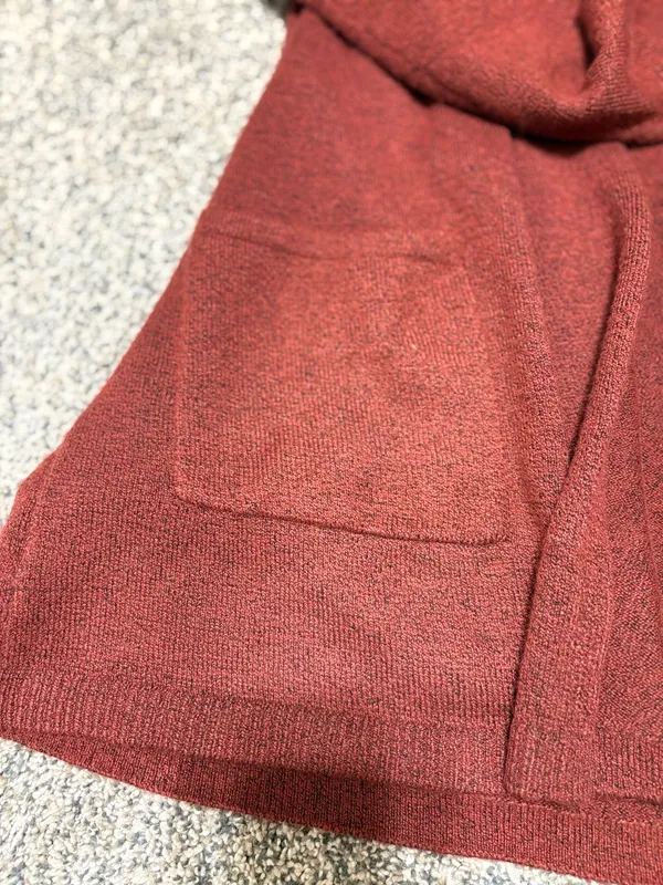 LOFT Ribbed Trim Open Front Pocket Cardigan Sweater  - Image 6
