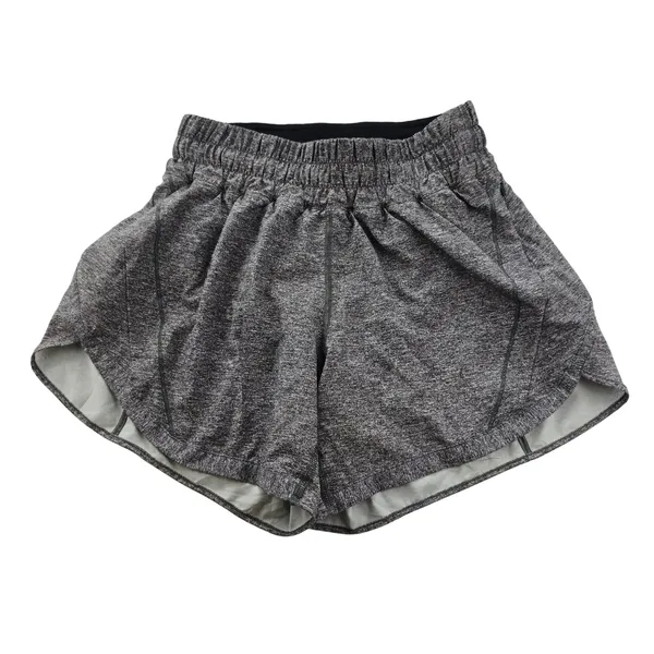 Lululemon Track That Short 5" Heathered Grey W7AUZS Size 4 High Rise Running - Image 2