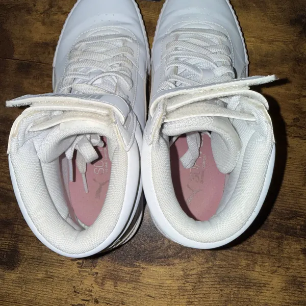 Puma Carina Mid White Sneakers Womens 7.5 Platform High Top Athletic Shoes - Image 8
