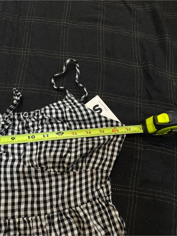 SO Black & White Gingham Sundress - Image 2