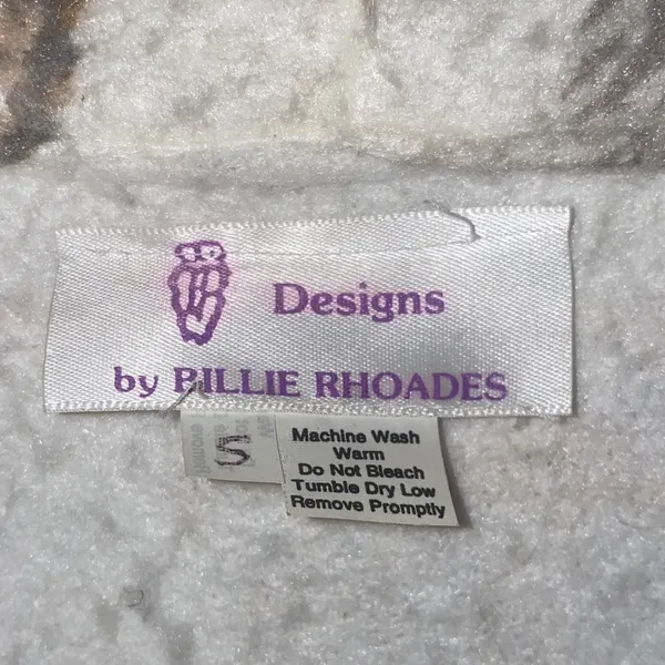 Vintage 90’s Handmade Billie Rhodes Western Shacket w Wolves Pattern Size Small - Image 3