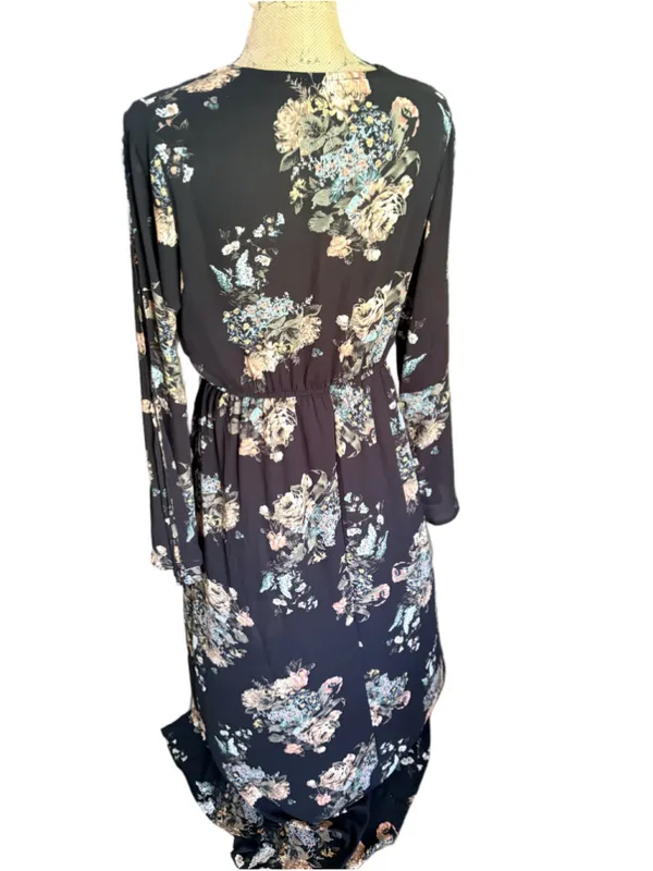 ROKOKO Black Floral Maxi Dress Size XL (22” PTP) NWT - Image 6