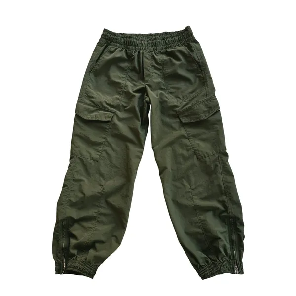 Old Navy Womens Olive Green Quick Dry Cargo Joggers Ankle Zip Pants Size Small - Image 3