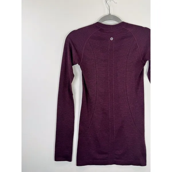 Lululemon Womens Top Purple Swiftly Tech Long Sleeve Crew Tee Stretch Size 4 - Image 9