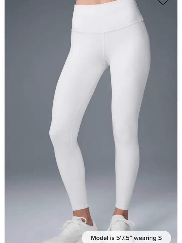 Alo Yoga High-Waisted White Airbrush Leggings. 7/8 length - Image 3