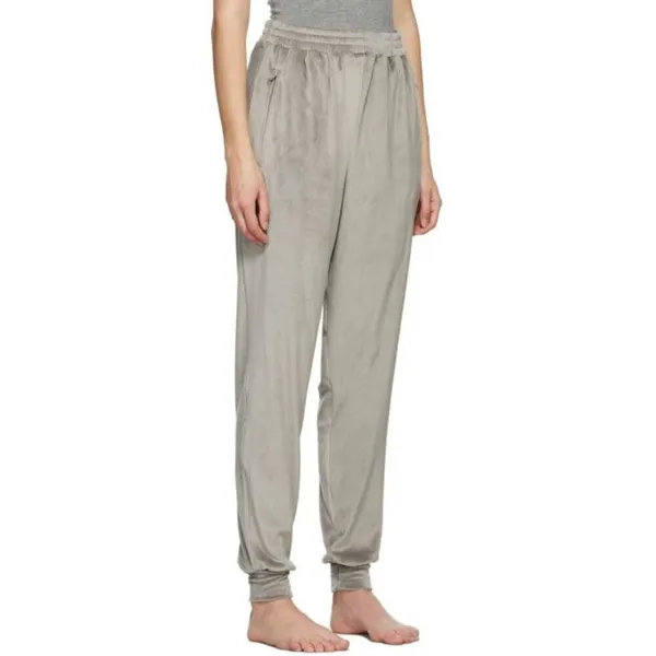 Skims Velour Jogger Pants Womens‎ Large Gray Stretch Cozy Minimalist Lounge - Image 2