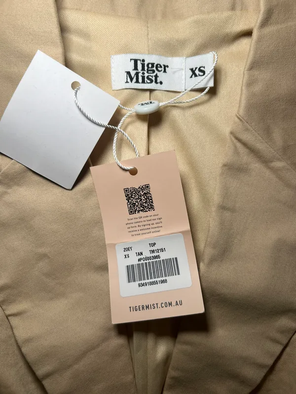Tiger Mist NWT Zoey XS Tan Top - Image 4