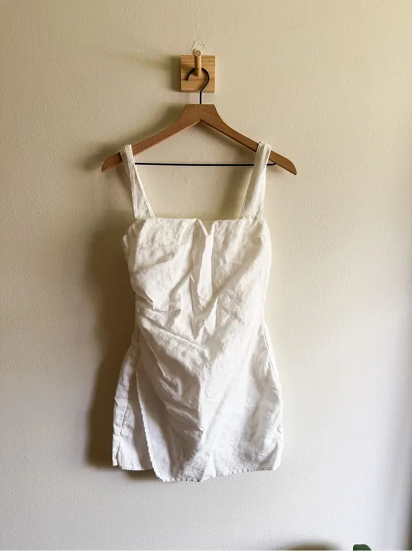 Reformation Kerrigan 100% Linen Mini Dress Size 4 - Image 2