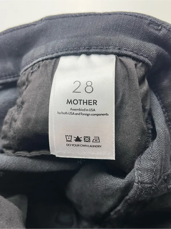 Mother The Hustler‎ Ankle Fray Women's 28 Black Not Guilty Bootcut Denim Jean - Image 4