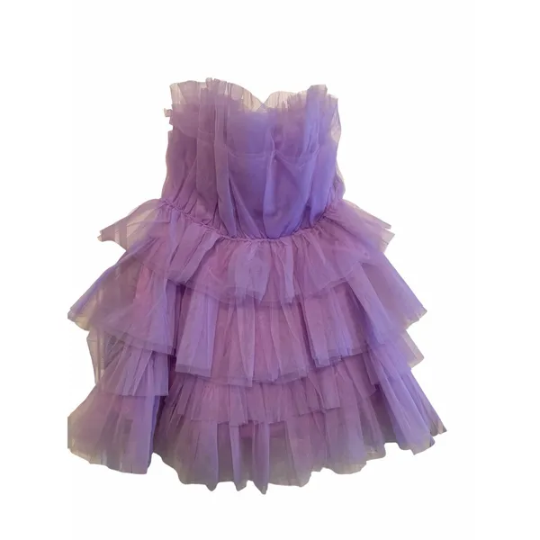 Lavender Mable Aileen Ruffle Mini Dress - Size S - Image 9