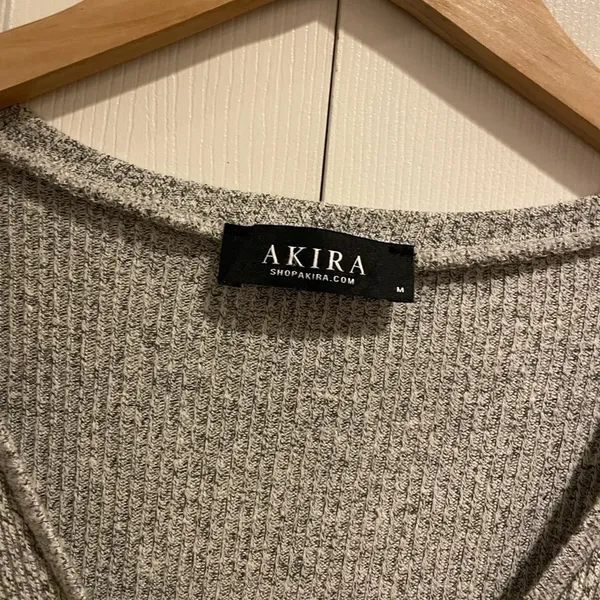 Gray Cozy Akira Long Sleeve‎ Lounge Romper - Image 2