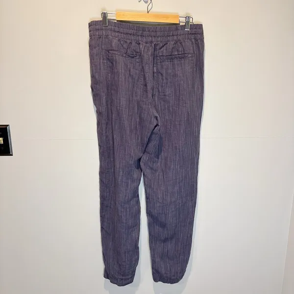 Athleta Retreat Blue Linen Pant - size Medium Tall - Image 2
