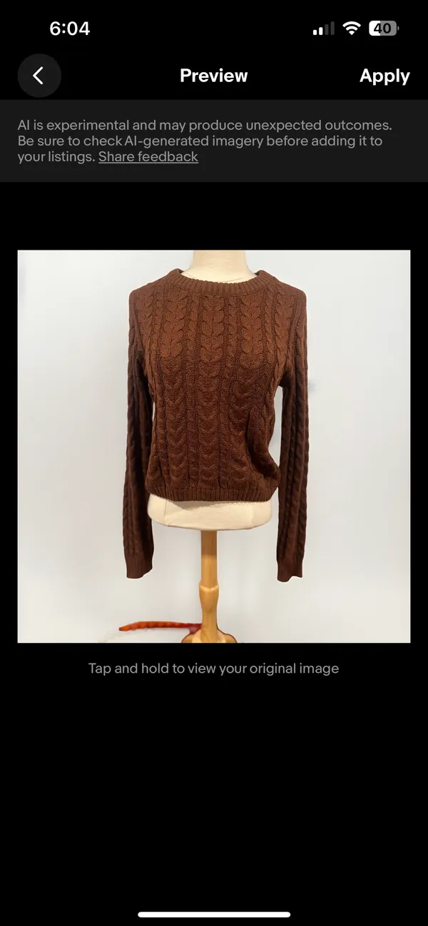 Outfitters Preppy Cable Knit Sweater Size Medium - Image 7