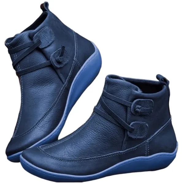 Verugu Women Dark Grey Western Cowboy‎ Low Heel Bootie Ankle Boots Rustic Chic - Image 4