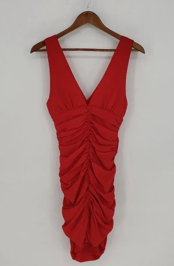 Revolve Super down Ruched Carla Dress - Image 3