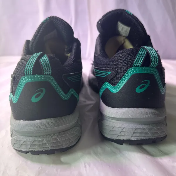 ASICS Gel-Venture 8 Black and Turquoise Trail Shoes - Image 8
