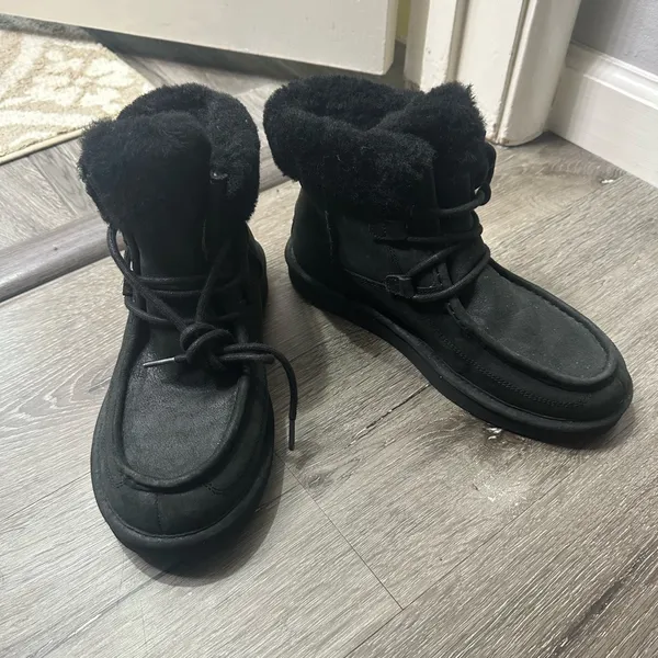 UGG Black Fur Boots - Image 2