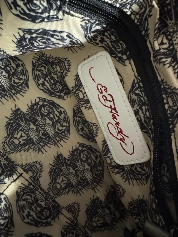 Ed Hardy Skull & Floral Chain Shoulder Bag / Crossbody - Image 6