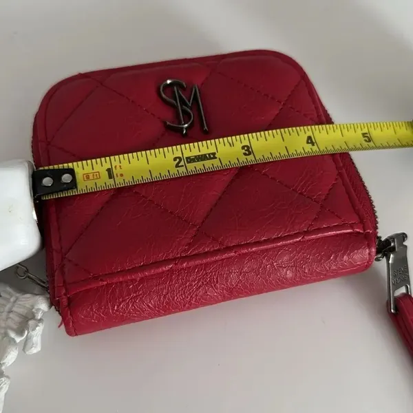 Steve Madden Red Quilted Wallet - Image 5