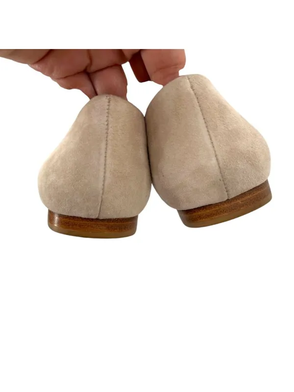 Steve Madden Audriana Beige Suede Pointed-Toe D'Orsay Flats Size 9 Quiet Luxury - Image 8