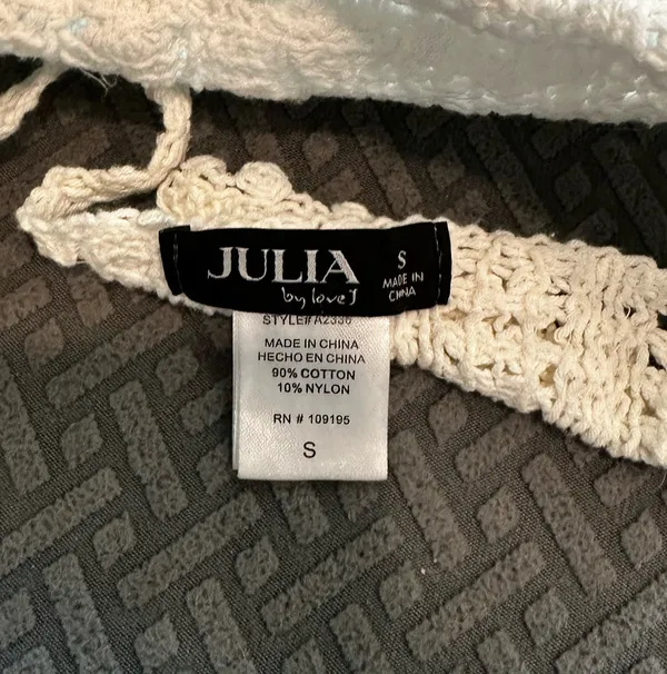 Julia white crochet bralette top - Image 2
