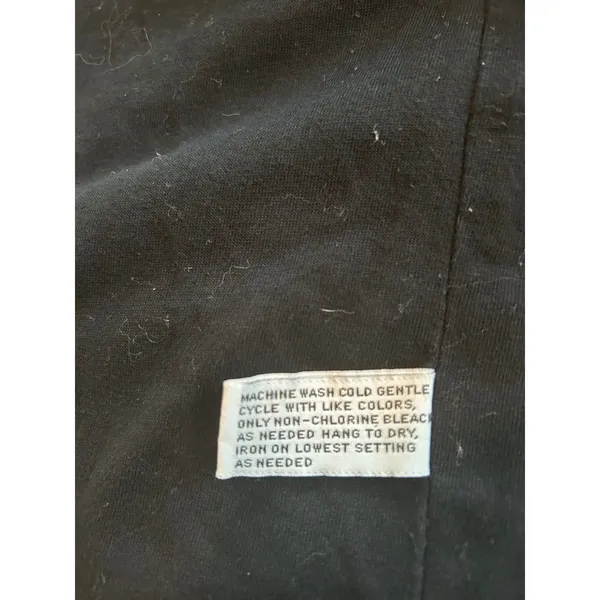 Real Clothes Women Black Velour Quilted Zip Up Hoodie Sweatshirt Size Large - Image 11