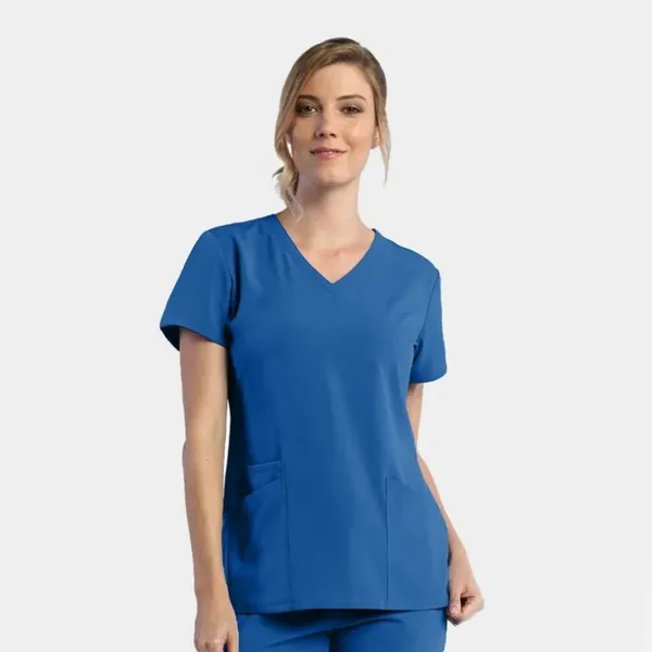 Elevate by IRG Women’s Pewter Gray V Neck Scrub Top Large‎ - Image 8