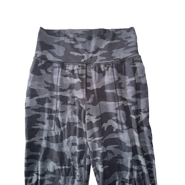 Athleta Salutation Camo Jogger Women‎ Small Black Grey Excellent High Waist - Image 4