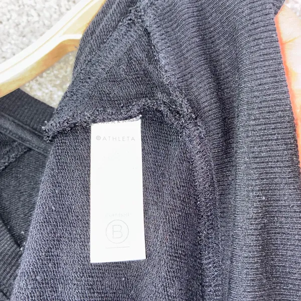 Athleta Topanga Womens M Black Long‎ Sleeve Sweatshirt Pullover Athletic Yoga - Image 8