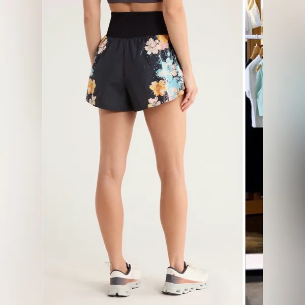 : Free People Movement Floral Running Shorts | High Rise 5” - Image 2