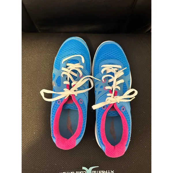 Nike Lunarlon‎ Running Shoes Blue Silver Hot Pink White 488164-400 Womens Sz 9 - Image 3