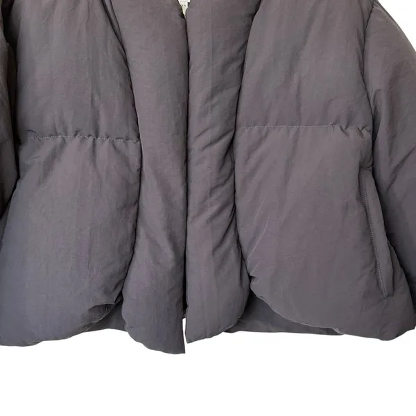 MY MUM MADE IT Bubble Open Puffer cropped gray Jacket Size S-M - Image 7