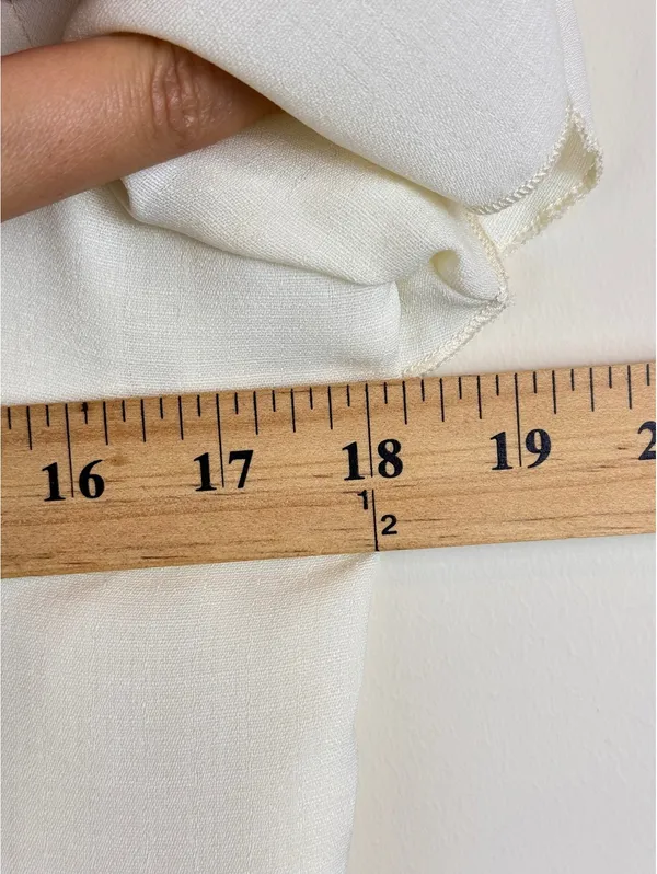 Show Me Your Mumu Ivory Tiered Babydoll Mini Dress XS V Neck Tie Back Bridal - Image 11