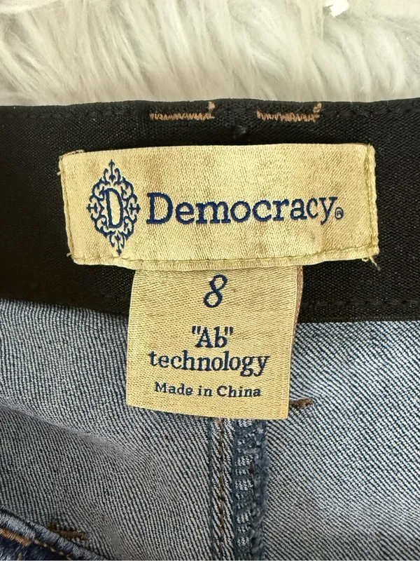 Democracy Ab Technology Bootcut Jeans Size 8 Stretch Blue Patch Pocket - Image 5