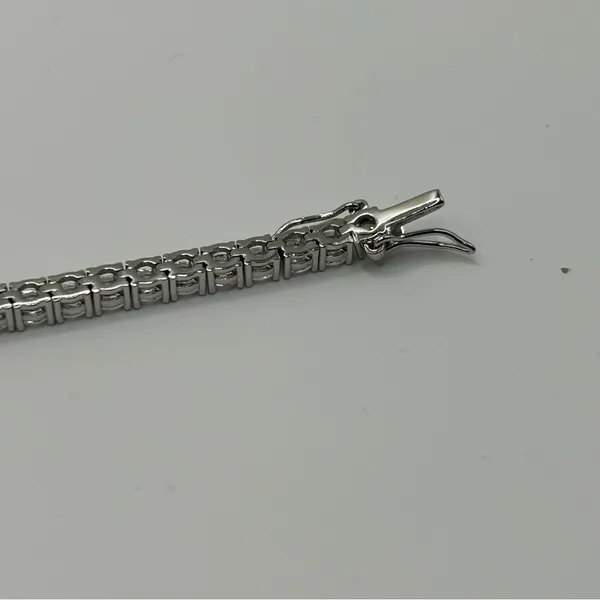 Moissanite Iced Out Tennis Bracelet Silver 3mm 8 Inches Brand New VVS1 D Color - Image 4