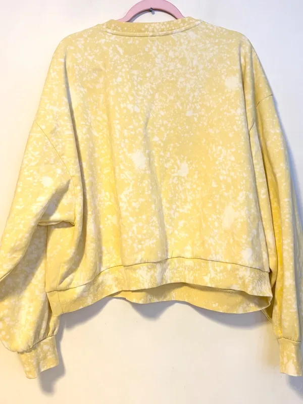 Daily Practice Oh So Good Speckled Crewneck Sweater Yellow White Womens Size 1X - Image 4