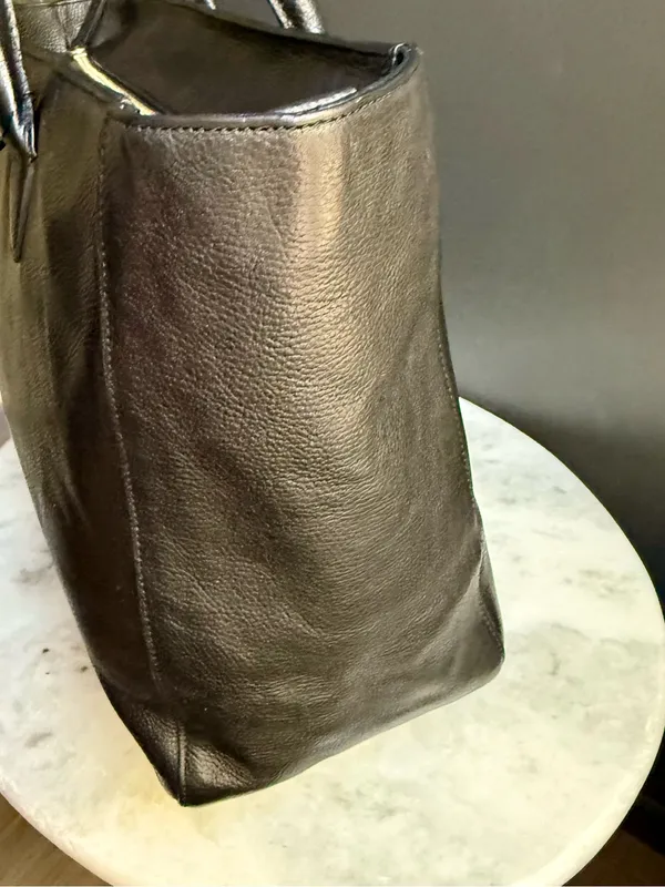 Cole Haan Black Pebbled Leather Tote Bag - EUC - Image 5
