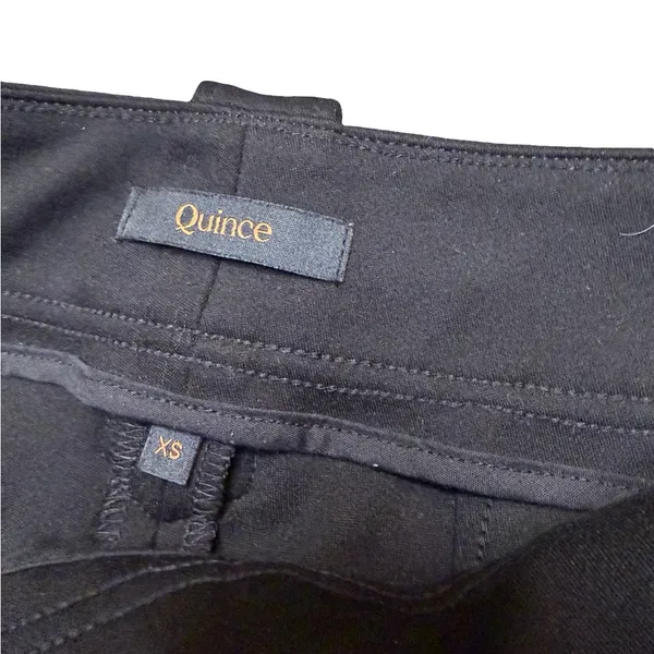 👖✨ Quince Ultra-Stretch‎ Ponte Mariner Pants XS Black Straight Leg ✨👖 - Image 4
