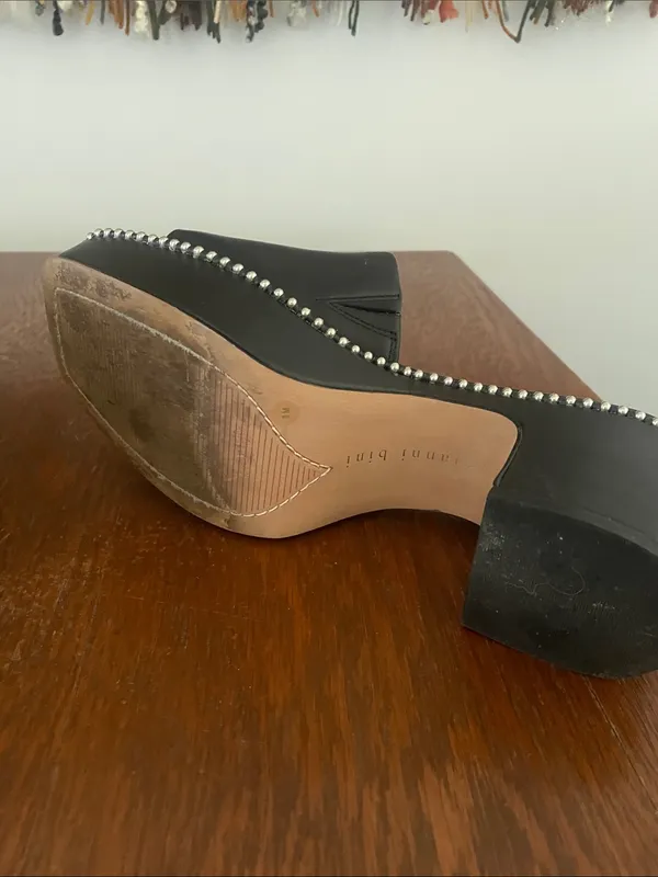 Black Studded Platform Mule Heels size 8 by Gianni bini - Image 5
