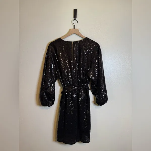 Anthropologie Lisabette sequined puff sleeve mini‎ dress - Image 6