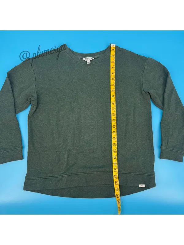 Orvis Classic Collection Women's Green Crewneck Casual Pullover Sweater Size M - Image 5