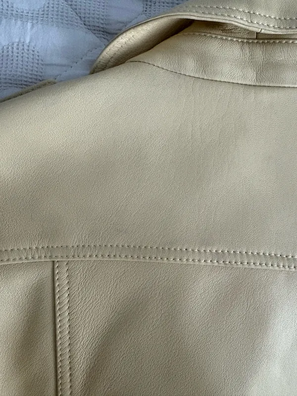 LTH JKT butter yellow biker leather jacket - Image 6