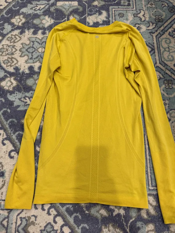 Soleil Yellow Lululemon Swiftly Tech Long Sleeve 6 - Image 2